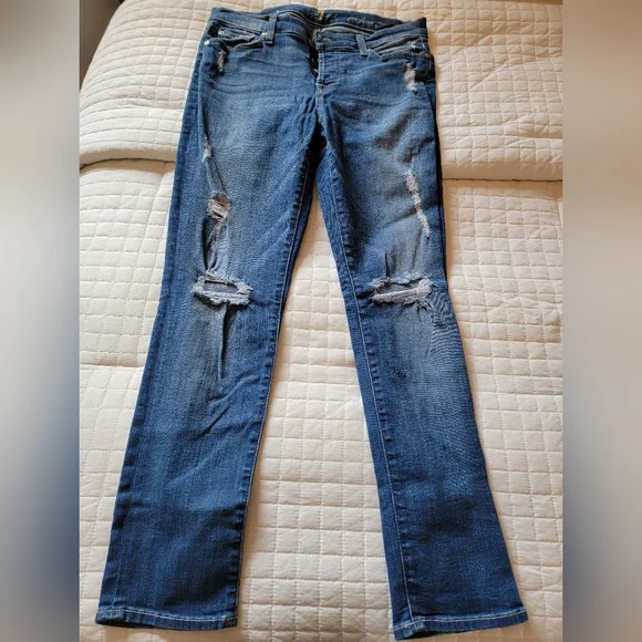 7 For All Mankind Josephina Distressed Jeans - Picture 2 of 5